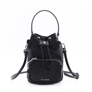 Ted Baker Black Crossbody Bag with Floral Accents